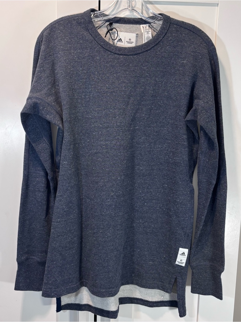 NWOT Adidas x Reigning Champ 100% Cotton XS Sweatshirt Blue Pullover BS0641